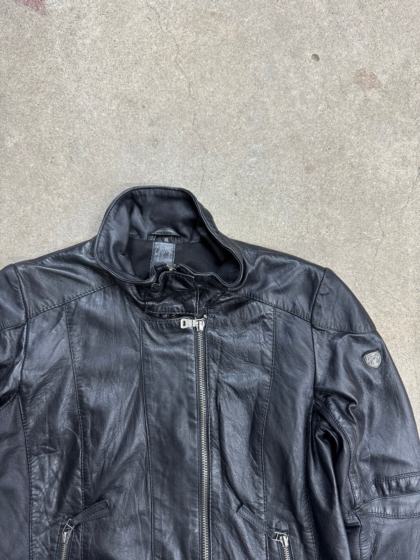 Lederjacke | Y2K | Gispy | XL