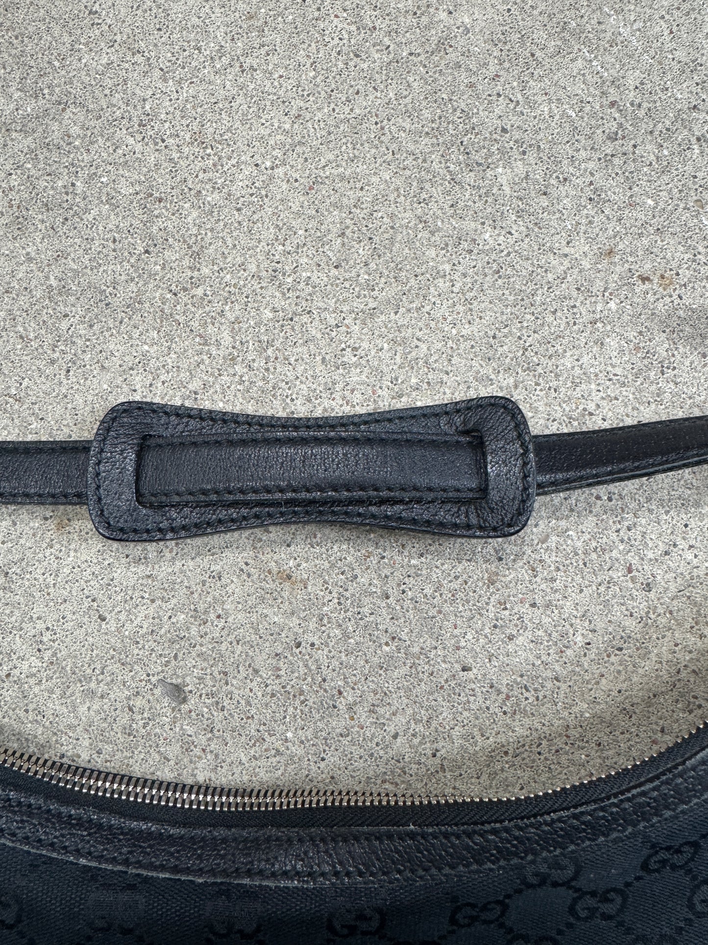 Gucci Black GG Canvas Web Princy Hobo Bag