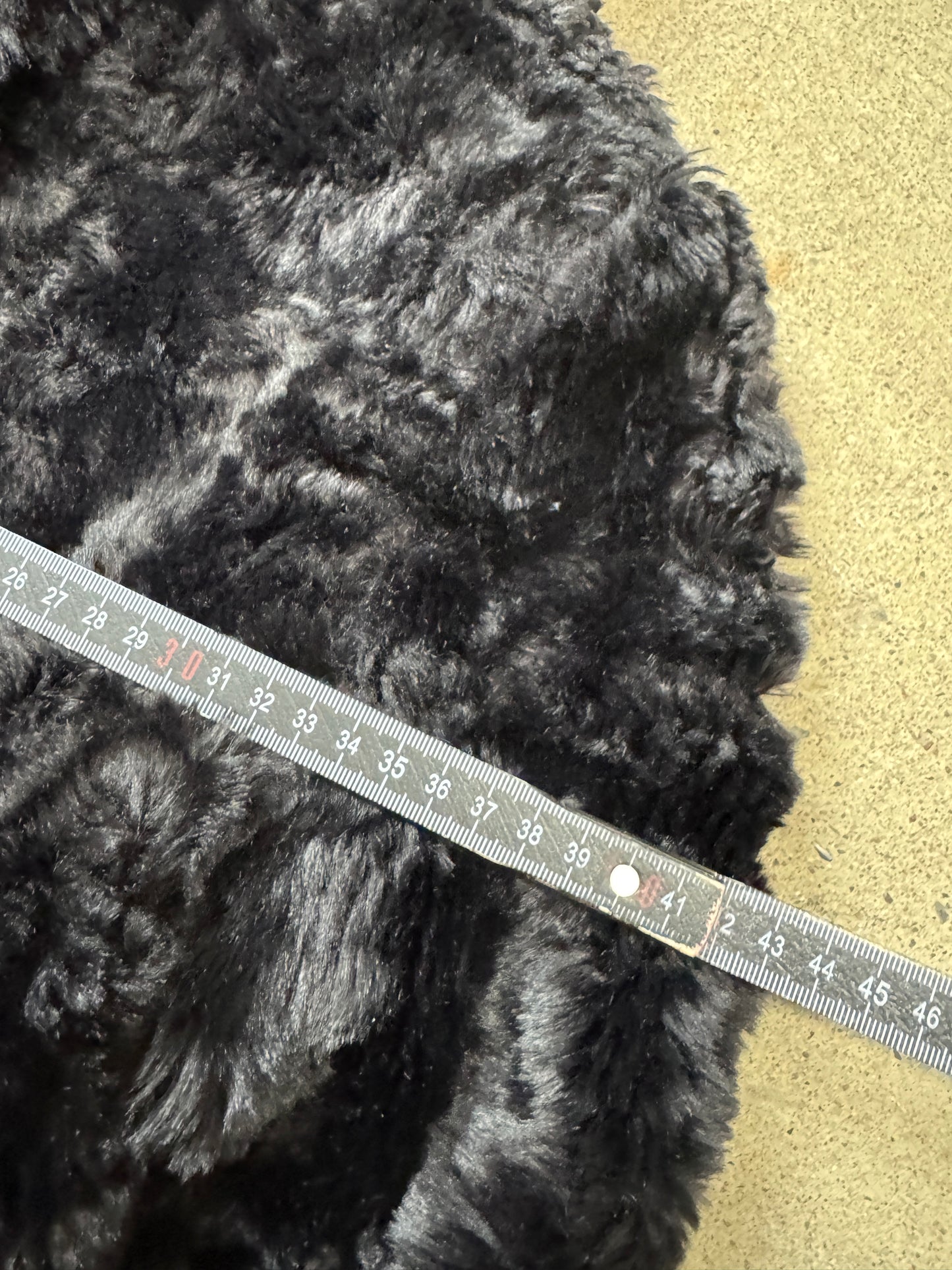 Vintage Fell-Cropped-Jacke |Y2K-Jacke | S