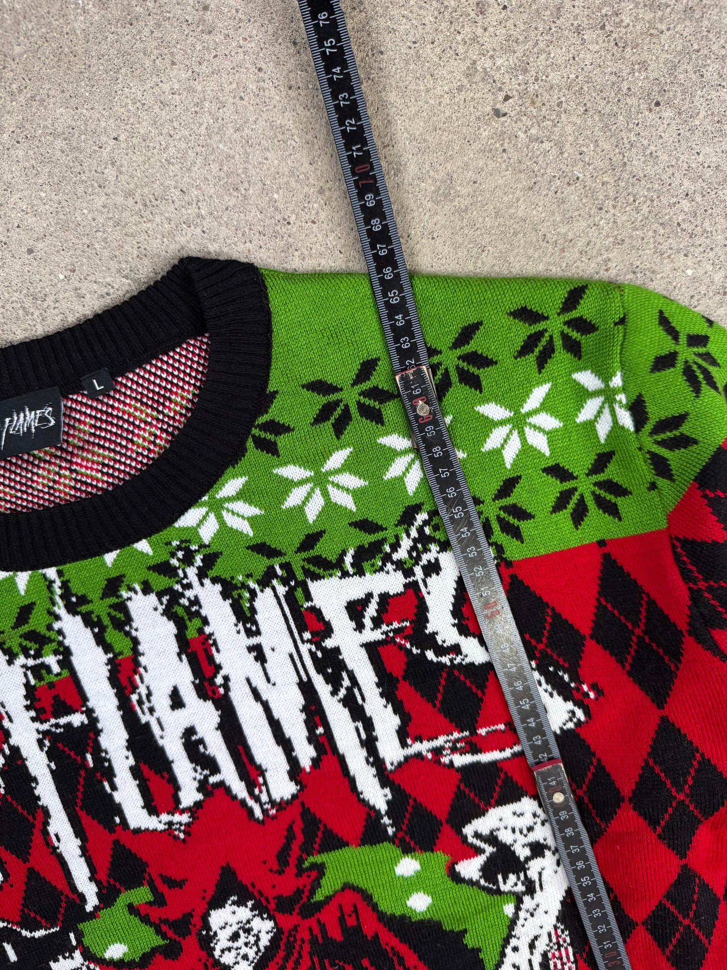 Strickpullover in Flames / L