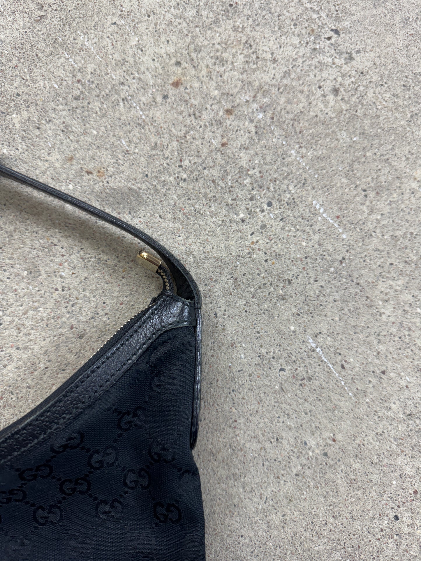 Gucci Black GG Canvas Web Princy Hobo Bag