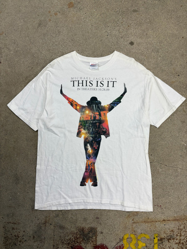 2009 Vintage Micheal Jackson| This is it concert T-SHIRT | L