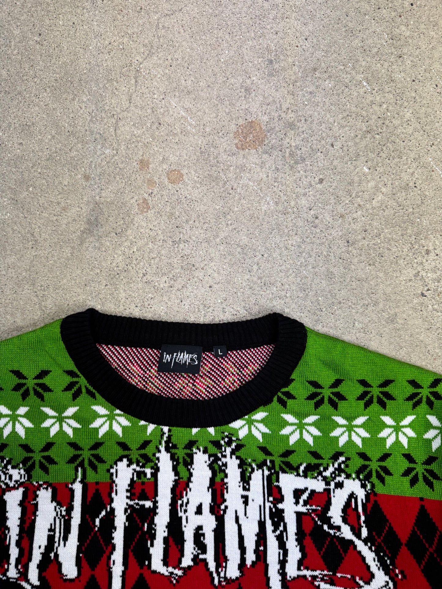 Strickpullover in Flames / L