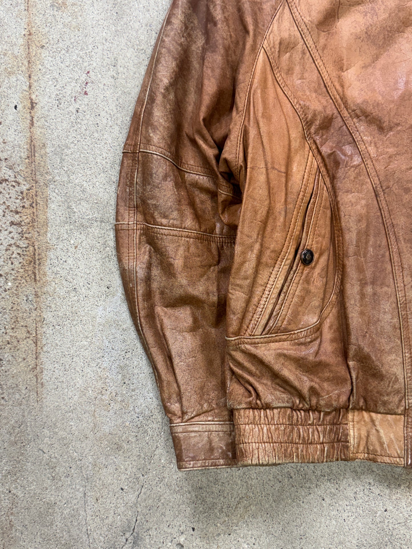 Vintage Lederjacke | 60 | XXL