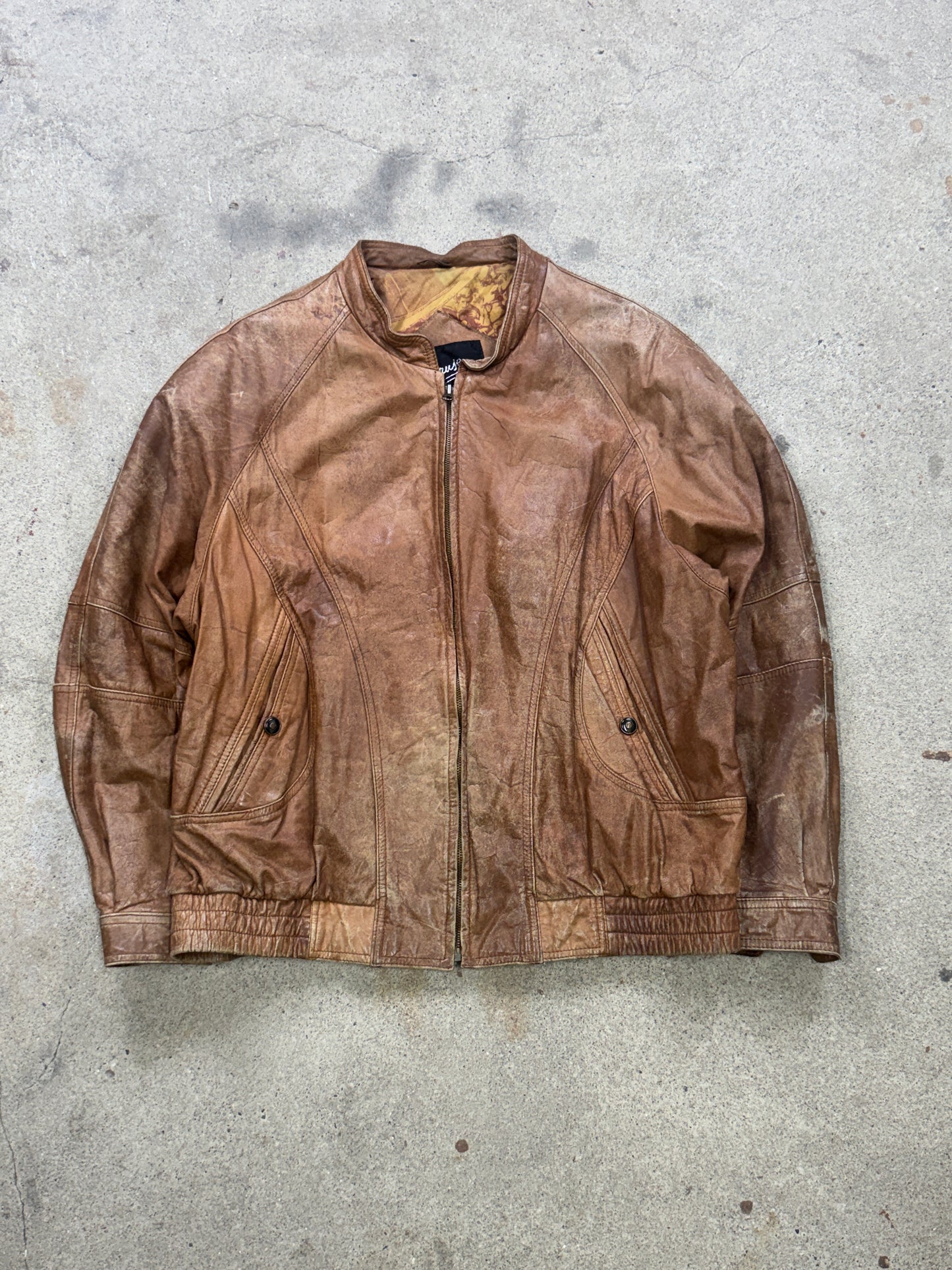 Vintage Lederjacke | 60 | XXL