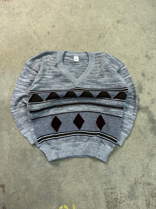 Vintage Strickpullover V-Schnitt| XL