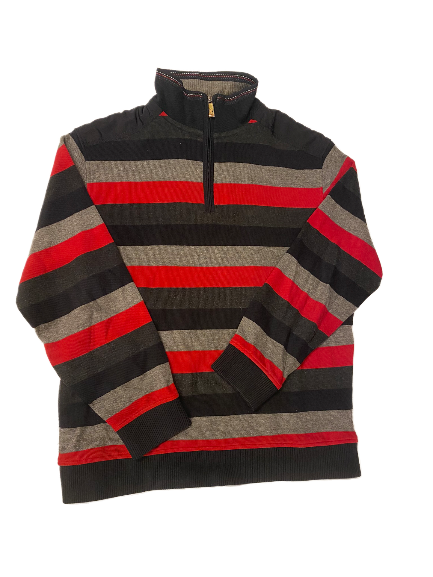 Grau & Rot Gestreifter Sweater (Men)
